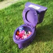 Purple Potty Makes the Rounds for Malaga Camp!