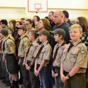 Cub Pack 218 Celebrates during Blue & Gold Breakfast (4/7/18)